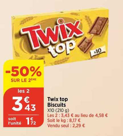 Twix Top Biscuits