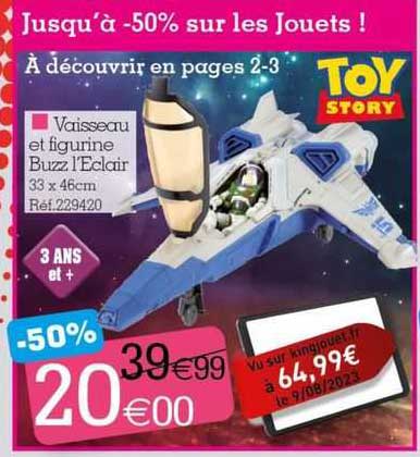 vaisseau et figurine buzz l'éclair