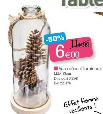 Vase Décoré Lumineux Led