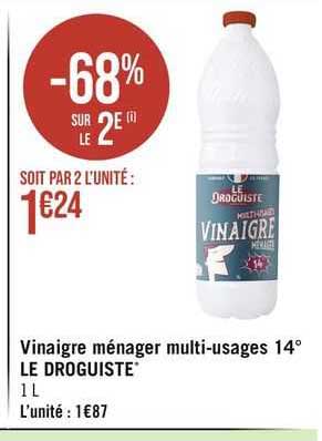 vinaigre ménager multi-usages 14° le droguiste