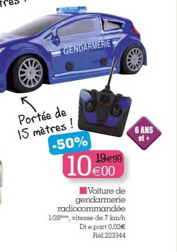 voiture de gendarmerie radiocommandée