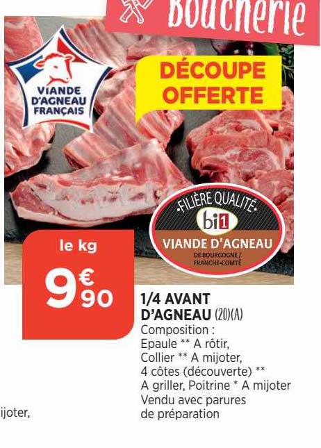 1-4 Avant D'agneau