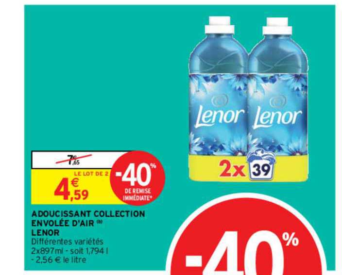 adoucissant collection envolée d'air lenor