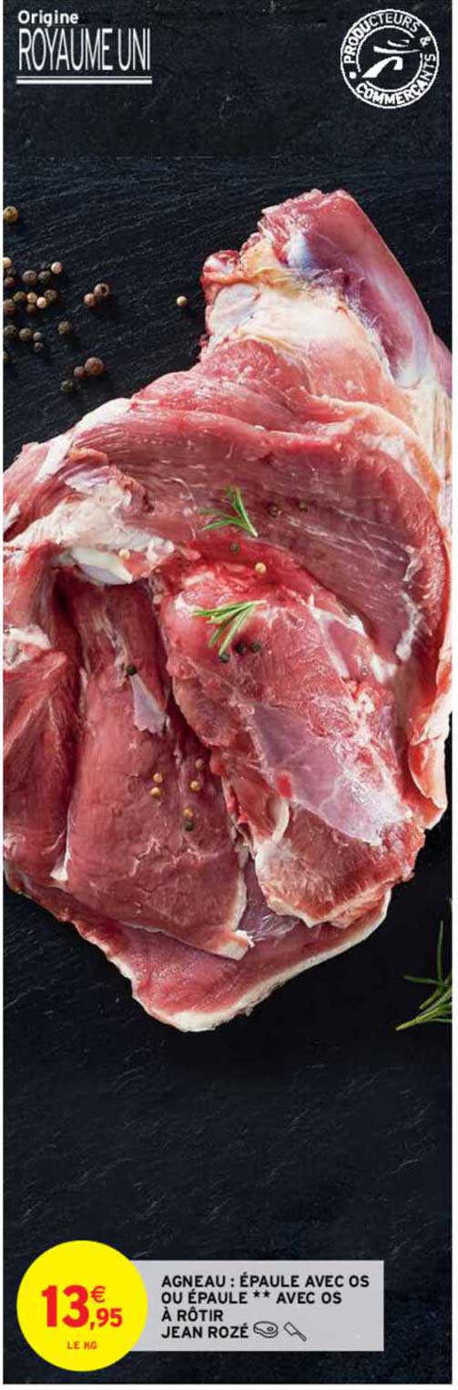 agneau: épaule avec os ou épaule avec os à rôtir jean rozé