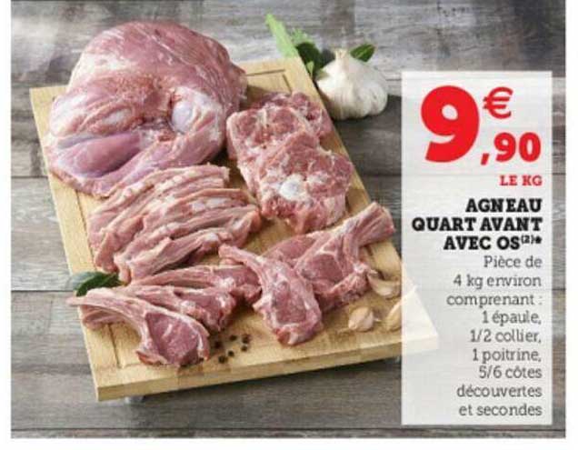 agneau quart avant avec os