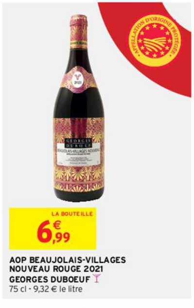 aop beaujolais-villages nouveau rouge 2021 georges duboeuf