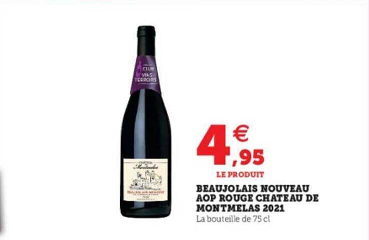 beaujolais nouveau aop rouge château de montmelas 2021