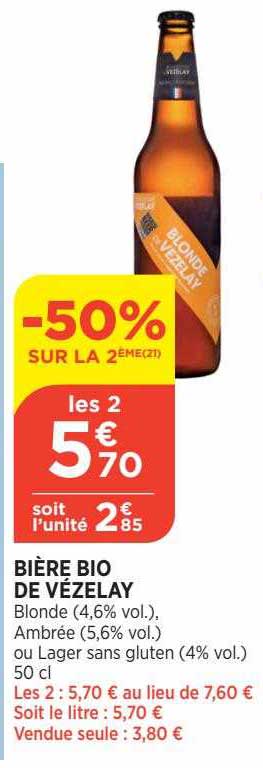 bière bio de vézelay