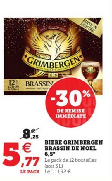 bière grimbergen brassin de noël 6.5°