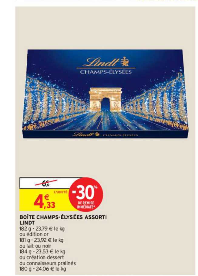 boîte champs-élysées assorti lindt