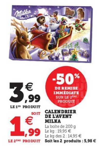 calendrier de l'avent milka