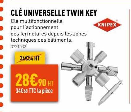 clé universelle twin key knipex