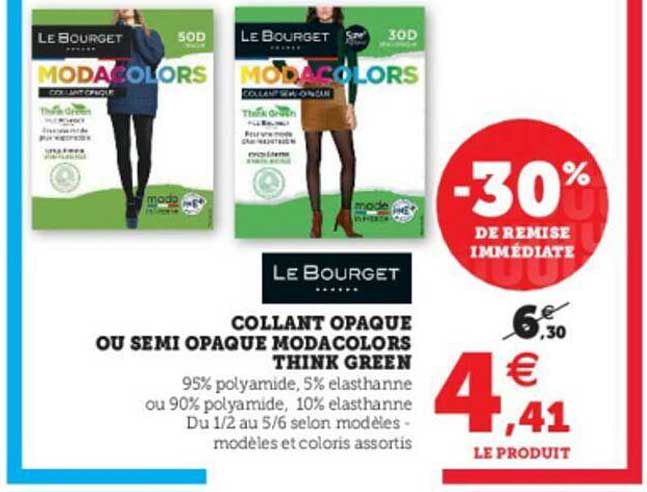 collant opaque ou semi opaque modacolors think green le bourget