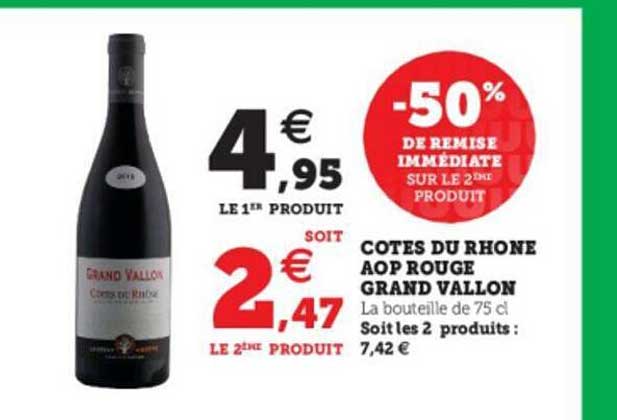 côtes du rhône aop rouge grand vallon