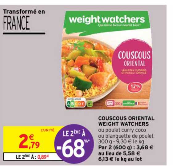 couscous oriental weight watchers le 2ème à -68%