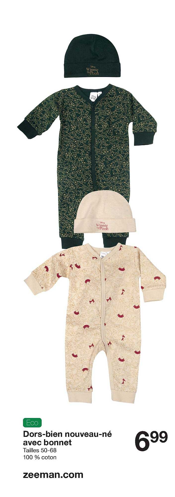 dors-bien nouveau-né avec bonnet