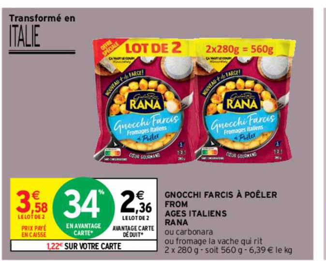 gnocchi farcis à poêler from ages italiens rana