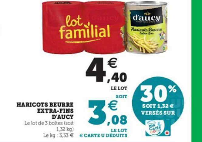 haricots beurre extra-fins d'aucy