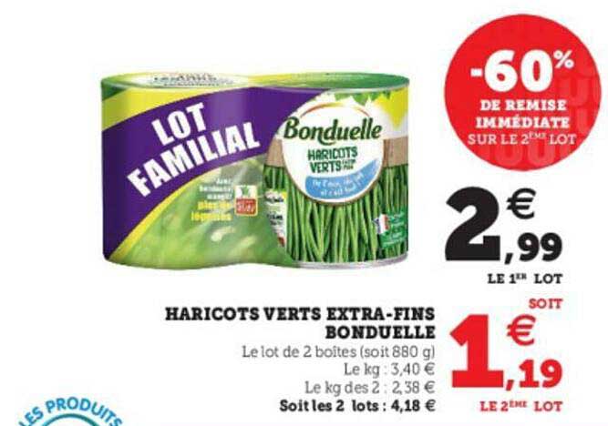 haricots verts extra-fins bonduelle
