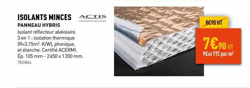 isolants minces panneau hybris actis