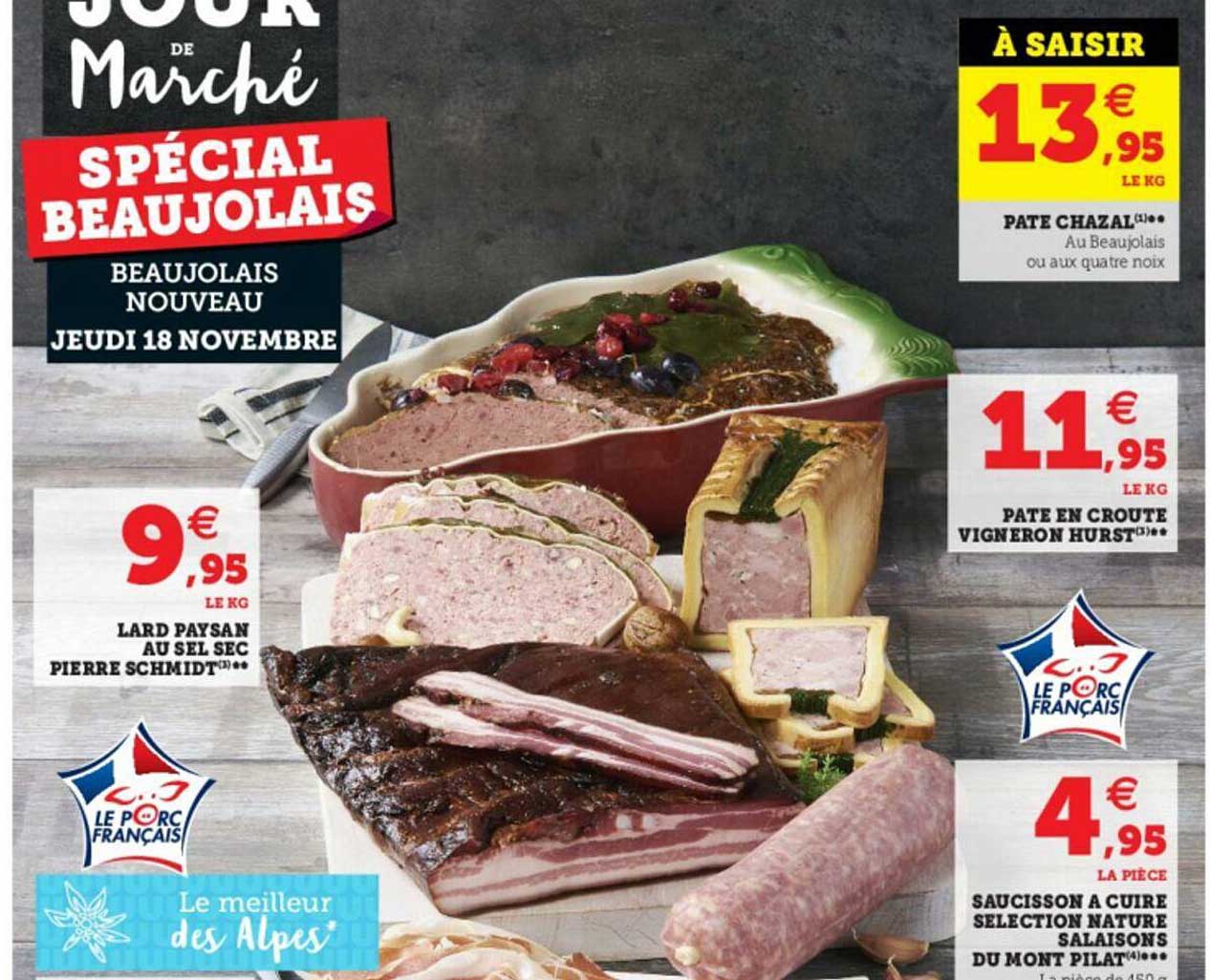 lard paysan au sel sec pierre schmidt, pâte chazal, pâte en croute vigneron hurst, saucisson à cuire sélection nature salaisons du mont pilat