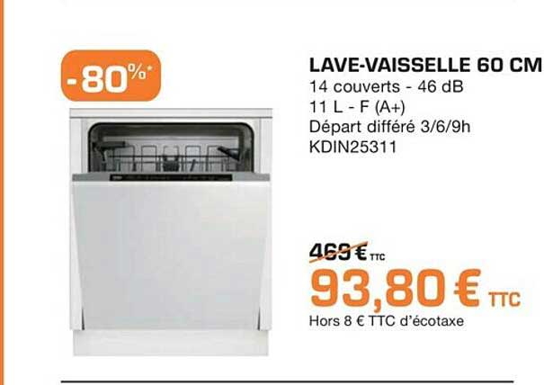 lave-vaisselle 60 cm