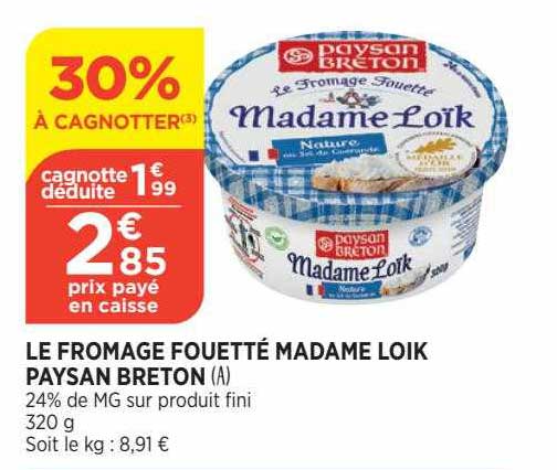 le fromage fouetté madame loïk paysan breton