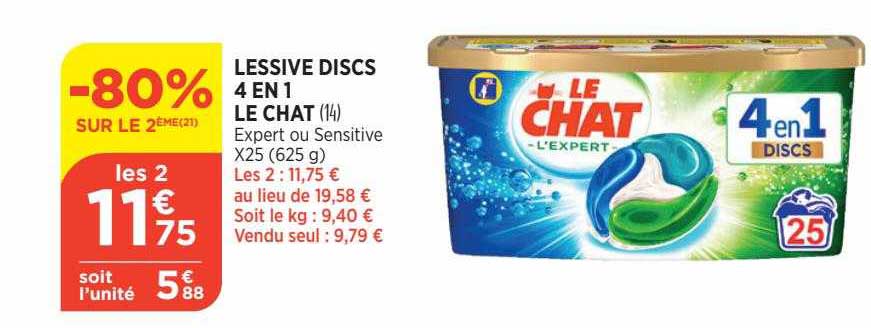 Lessive Discs 4 En 1 Le Chat