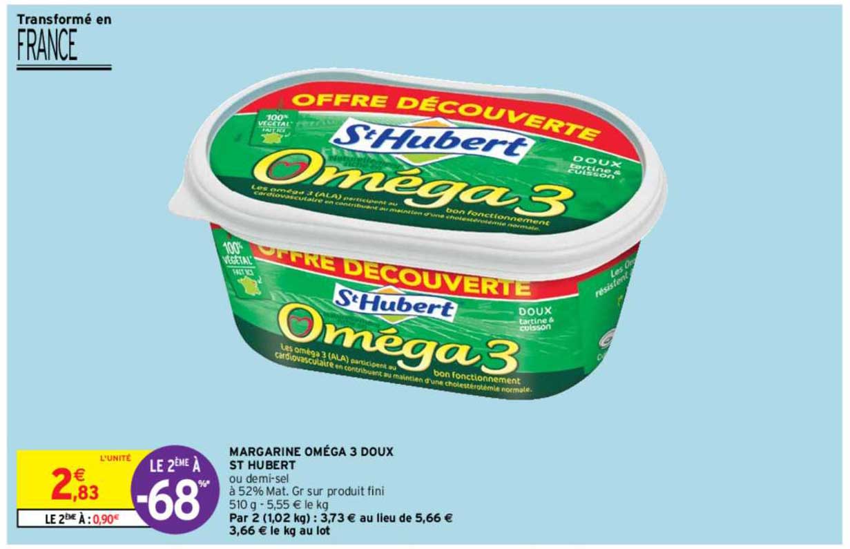 margarine oméga 3 doux st hubert