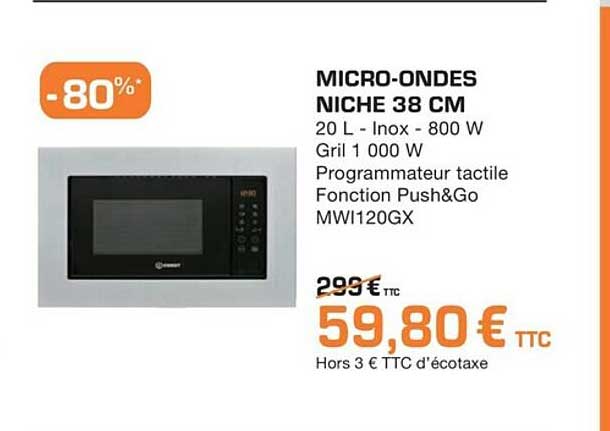 micro-ondes niche 38 cm
