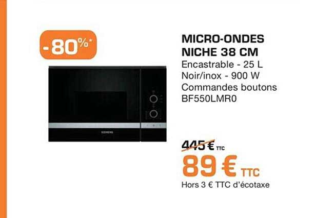 micro-ondes niche 38 cm