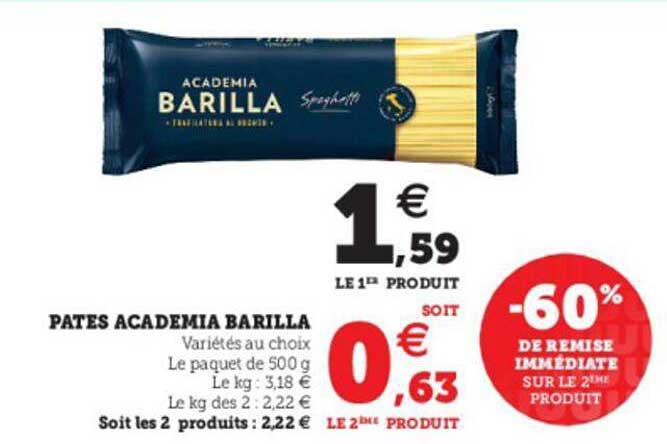 pâtes academia barilla
