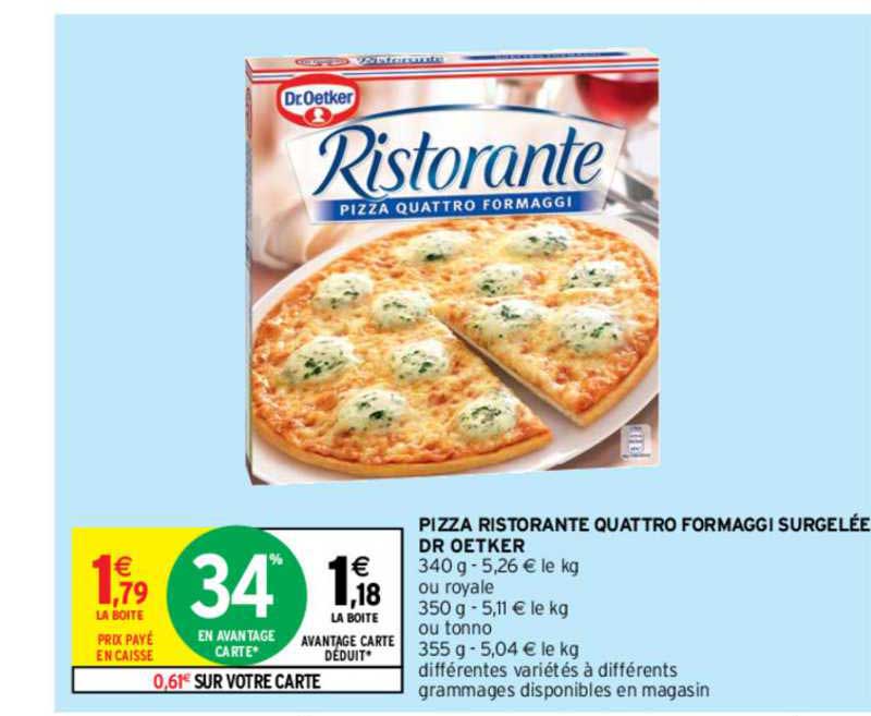 Pizza Ristorante Quattro Formaggi Surgelée Dr Oetker