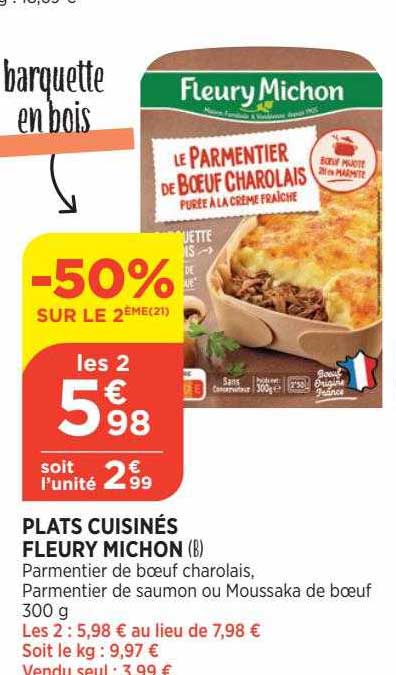 plats cuisinés fleury michon