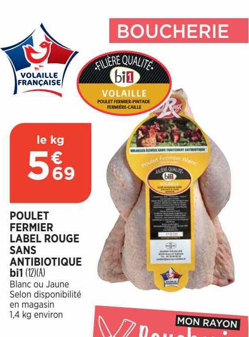 poulet femier label rouge sans antibiotique bi1