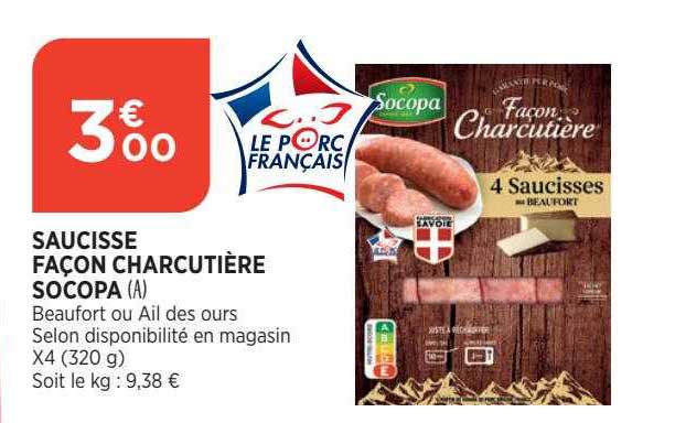 saucisse façon charcutière socopa