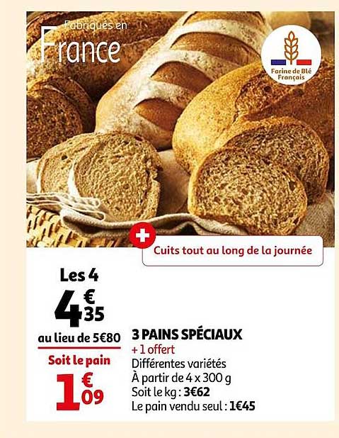 3 pains spéciaux