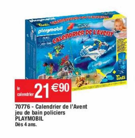 70756 - calendrier de l'avent jeu de bain policiers playmobil