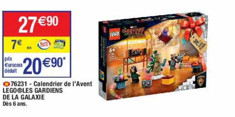 76231 - calendrier de l'avent lego les gardiens de la galaxie