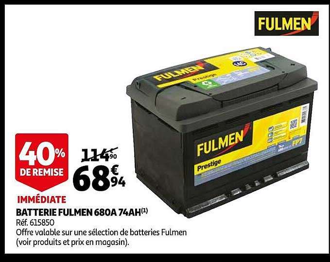 batterie fulmen 680a 74ah