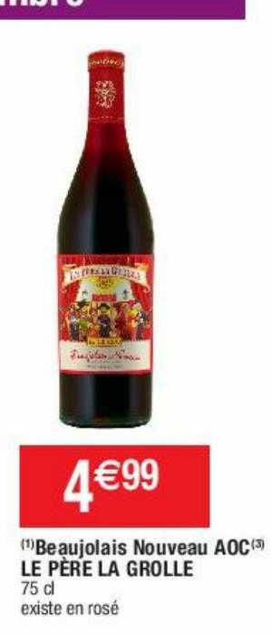 beaujolais nouveau aoc le père la grolle
