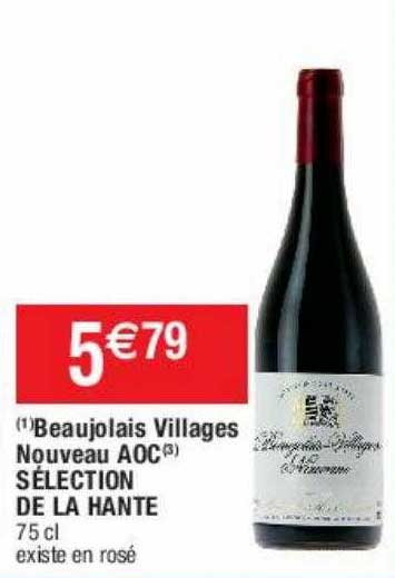 beaujolais villages nouveau aoc sélection de la hante