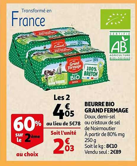 beurre bio grand fermage