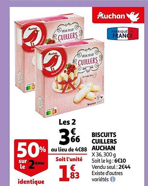 biscuits cuillers auchan