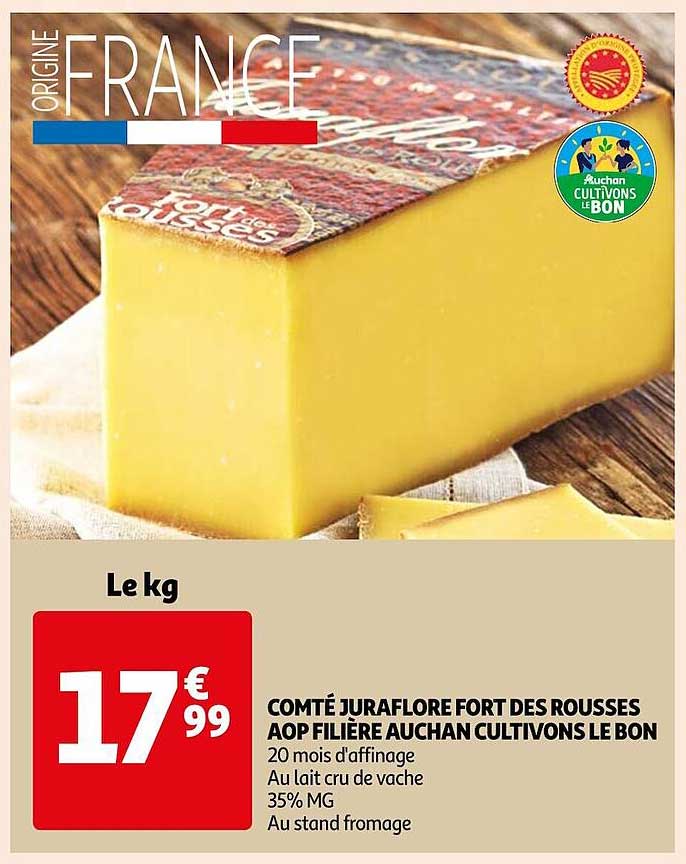 comté juraflore fort des rousses aop filière auchan cultivons le bon