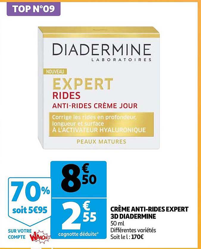 crême anti-rides expert 3d diadermine