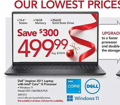 dell  inspiron 3511 laptop with intel core i5 processor