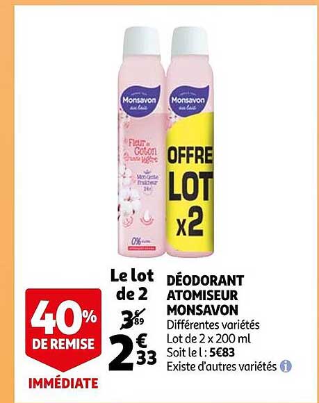 Déodorant Atomiseur Monsavon