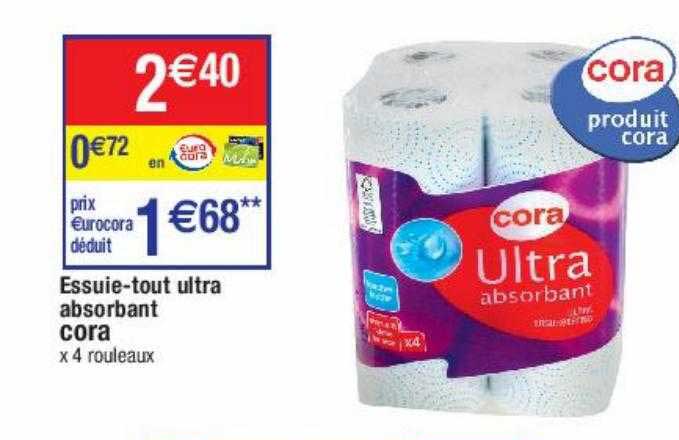essuie-tout ultra absorbant cora