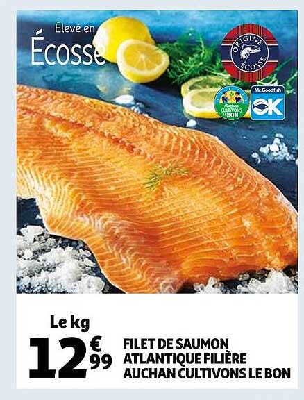 filet de saumon atlantique filière auchan cultivons le bon